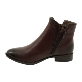 Botas de couro Daszyński AM65-91 Borgonha preto vermelho 1 Botas de couro Daszyński AM65-91 Borgonha preto vermelho 1