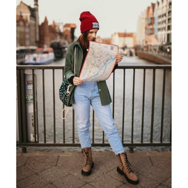 SHELOVET Botas de camurça na plataforma castanho 1