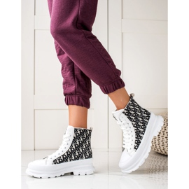 TRENDI Tênis High White Fashion branco preto 1