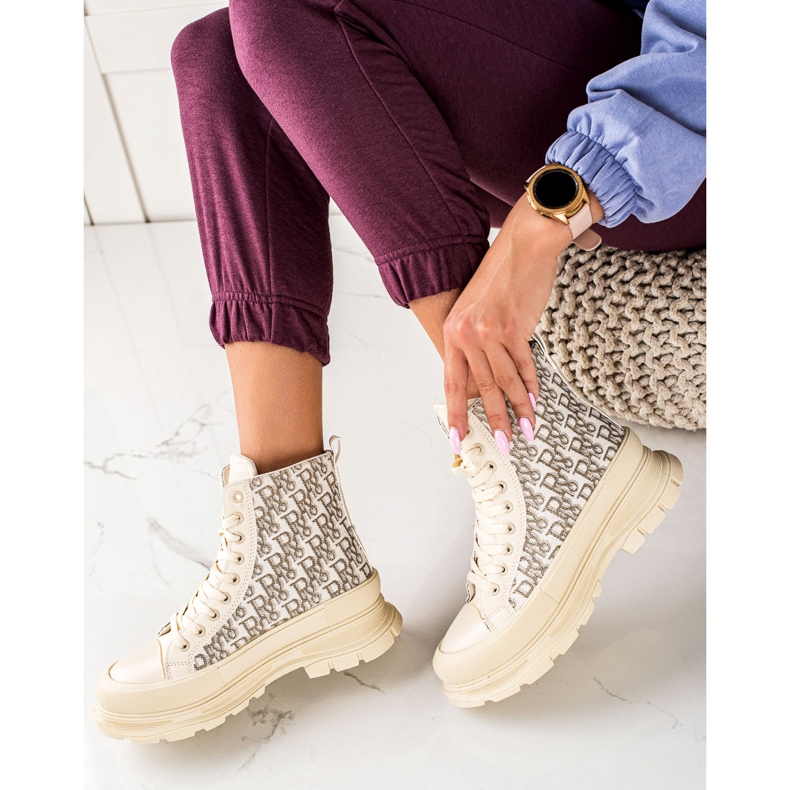 TRENDI Tênis de alta moda bege 1