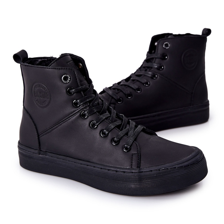 Tênis de cano alto masculino Big Star II174048 preto 2