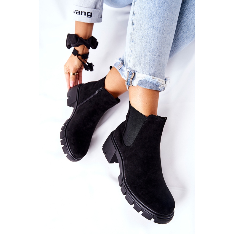 PS1 Botas quentes no salto alto Black Madge preto 1