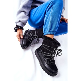 POTOCKI Botas de neve isoladas com pele na plataforma preta Salemi preto 2