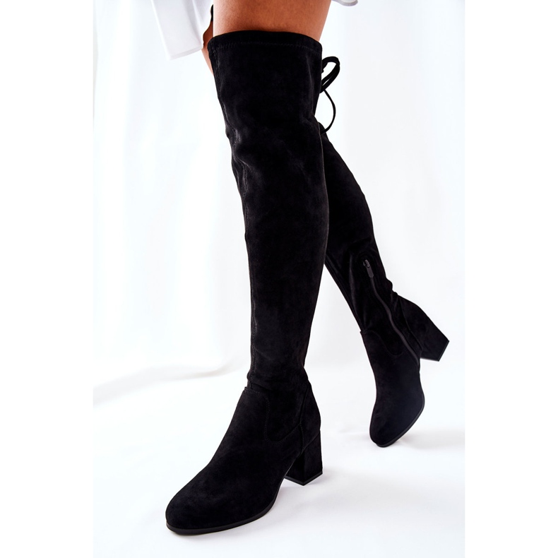 PE1 Botas com amarração de salto Isene preto 1 PE1 Botas com amarração de salto Isene preto 1