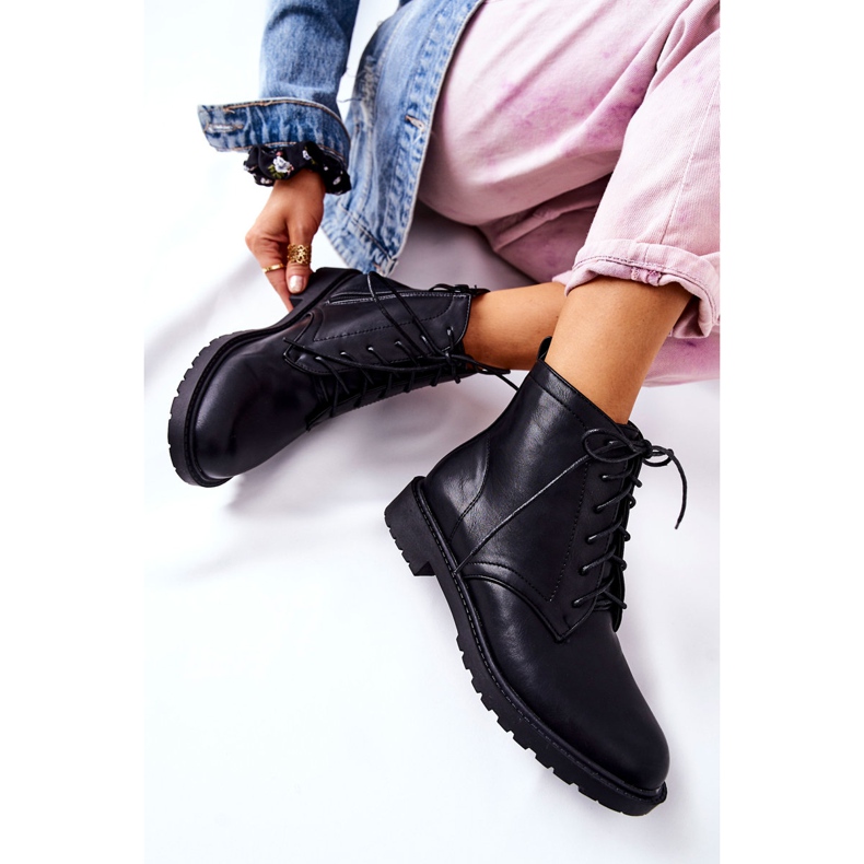 PH1 Botas clássicas de couro preto melome 1