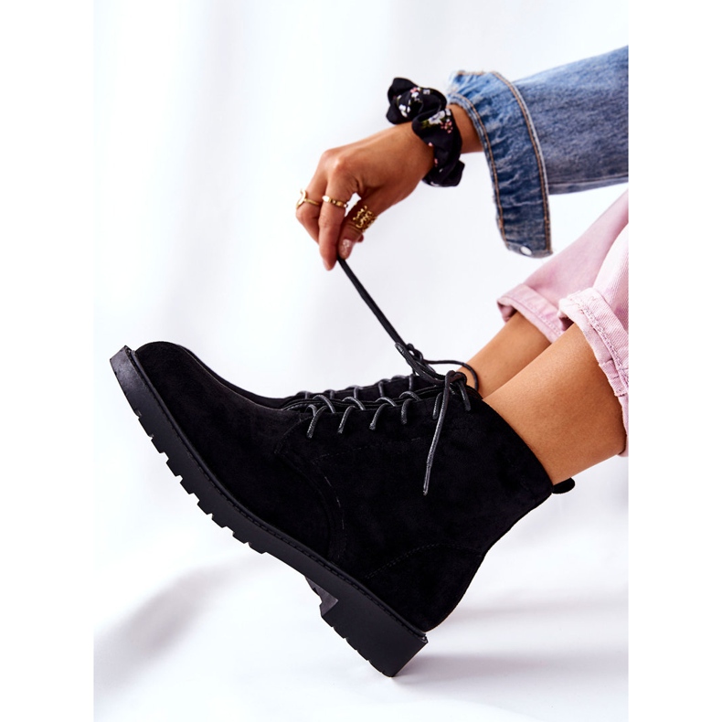 PH1 Botas clássicas pretas Melome amarradas preto 2