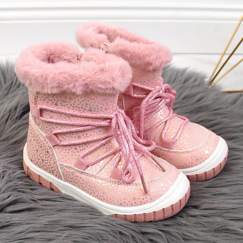 Botas isoladas Jr EVE325B rosa branco 1