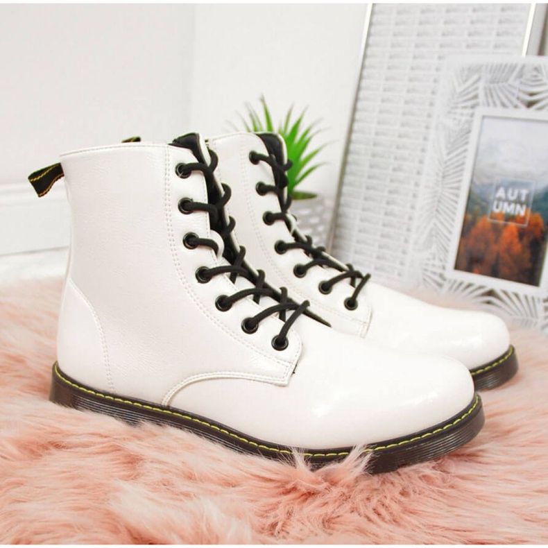 Botas lacadas com isolamento Miss E Jr EVE251B branco 1