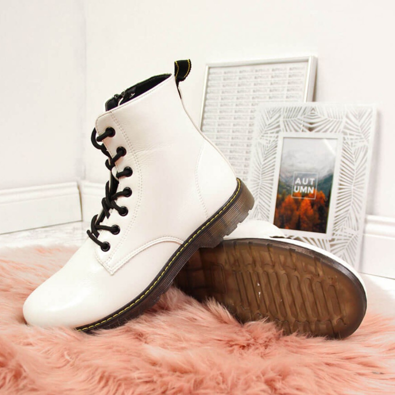 Botas lacadas com isolamento Miss E Jr EVE251B branco 2