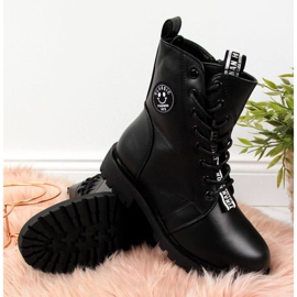 Botas isoladas assimétricas Jr EVE322A pretas branco preto 2