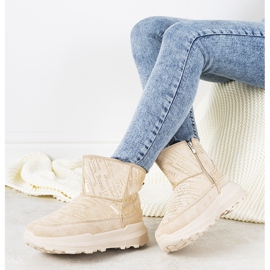 Botas de neve femininas Crescent bege 2