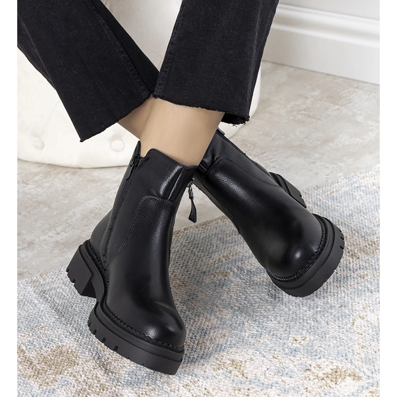 Botas femininas negras vitorinas preto 1