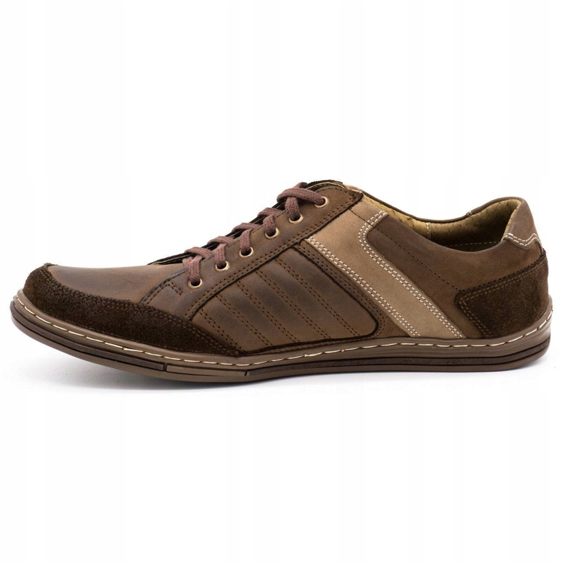 Sapatos masculinos de couro Olivier 236GT marrom 1