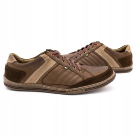 Sapatos masculinos de couro Olivier 236GT marrom castanho 4