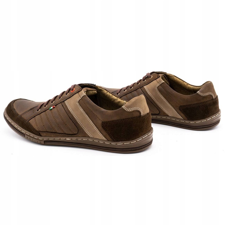 Sapatos masculinos de couro Olivier 236GT marrom 6