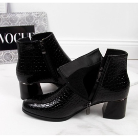 Botas de salto alto com pele de cobra Potocki W WOL30A preta preto 1 Botas de salto alto com pele de cobra Potocki W WOL30A preta preto 1