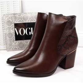 Botas com isolamento de pele de cobra Potocki W WOL31B marrom 1