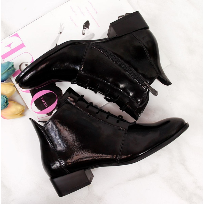 Botas lacadas não isoladas Potocki W WOL33A preto 1 Botas lacadas não isoladas Potocki W WOL33A preto 1