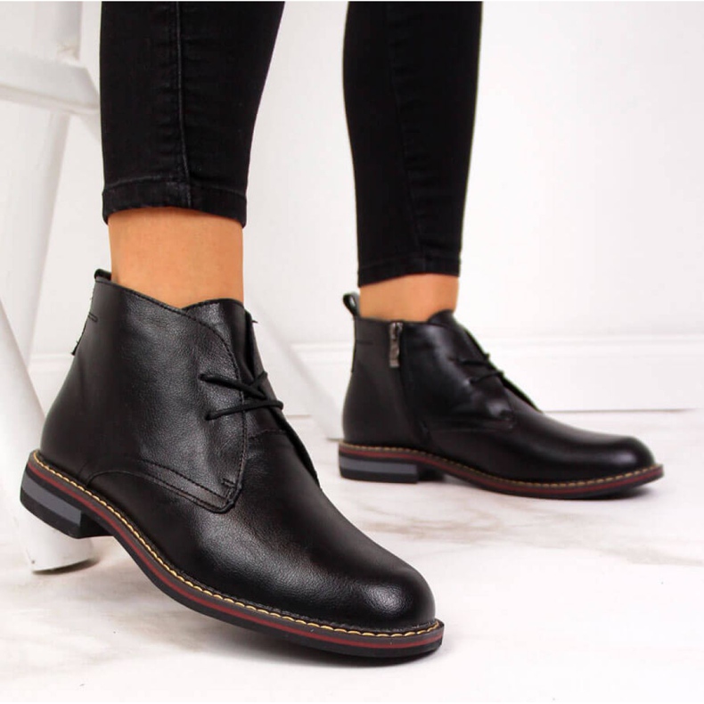 Botas com isolamento de couro T.Sokolski W SCA141 preto branco 1