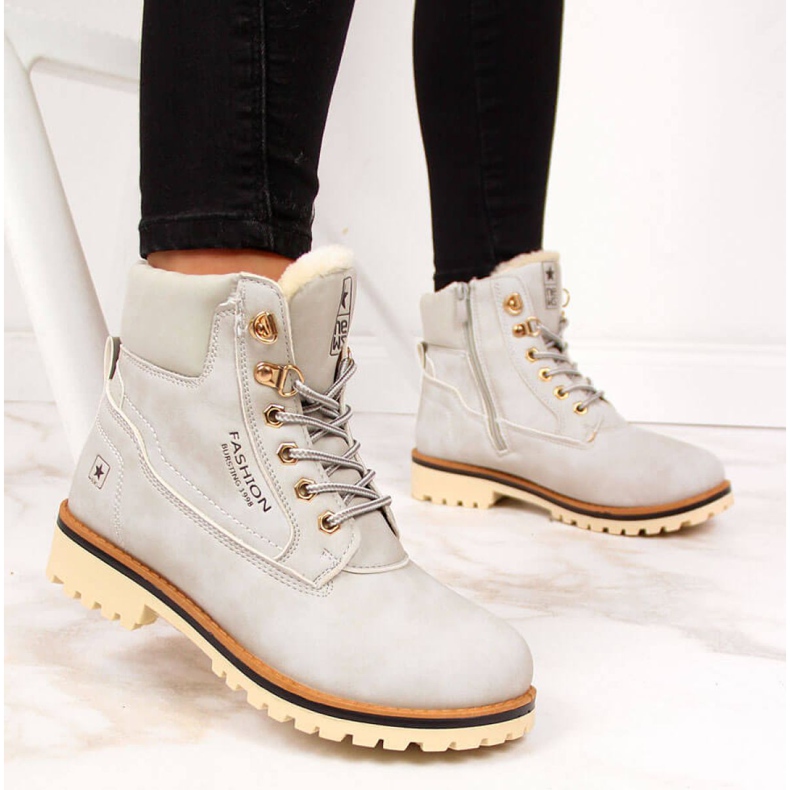 Botas isoladas femininas - Notícias W EVE249B cinza 1