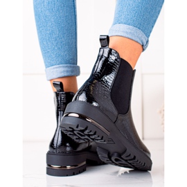 Botas pretas do Chelsea por Sergio Leone preto 1