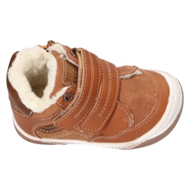 Botas esportivas com velcro American Club XD17 / 21 Camel marrom amarelo 1