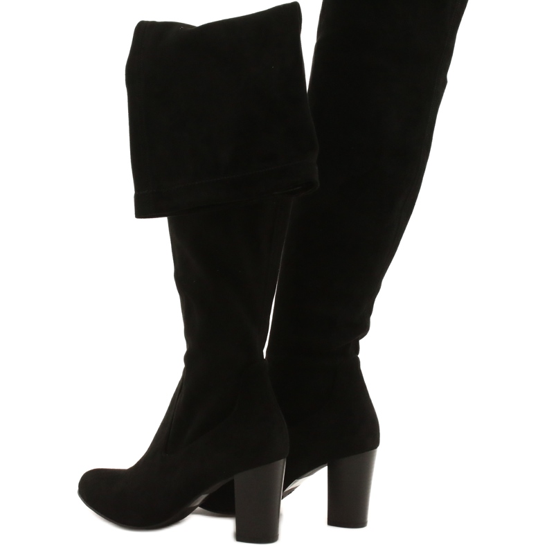 Botas elásticas femininas Caprice 9-25500-27 044 preto 4