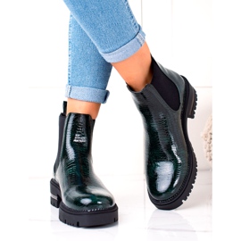 Botas Lacadas Łuska Sergio Leone TR746 Verde 2