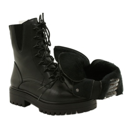 Botas Couro Sergio Leone TR756 Entrelaçado Preto 4