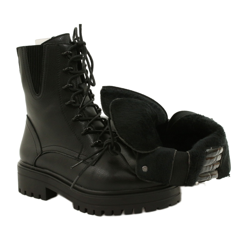 Botas Couro Sergio Leone TR756 Entrelaçado Preto 4