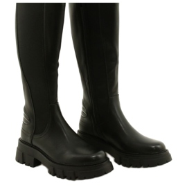 Botas femininas Sergio Leone KZ748 pretas preto 2