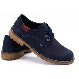 Olivier Sapatos masculinos botins de couro azul marinho 812 MP azul-marinho 3