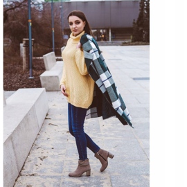 Olivier Botas isoladas femininas com corrente cinzenta cinza 1