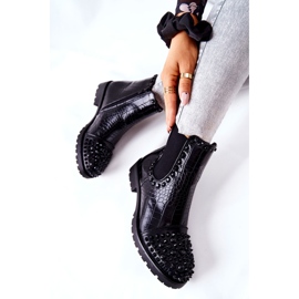 Botas pretas Monah Jodhpur com jatos preto 2