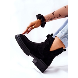 POTOCKI Botas corano pretas com fecho de correr recortado preto 2