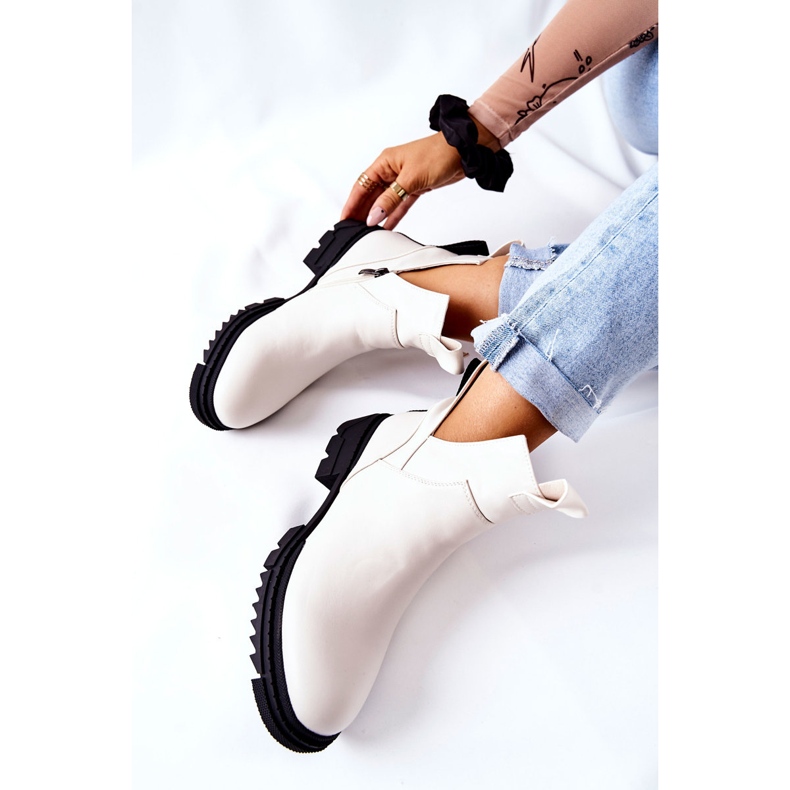 POTOCKI Botas Corano Brancas Com Corte Zip branco 1