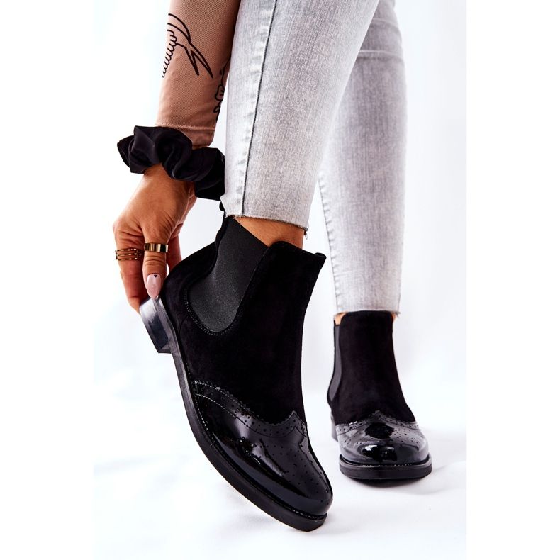 Botas de couro Laura Messi Preto 2096 1