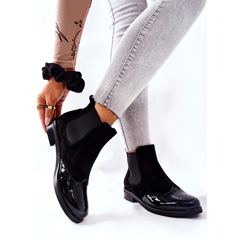 Botas de couro Laura Messi Preto 2096 2