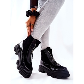 Botas com isolamento de couro Laura Messi Black 2371 preto 2