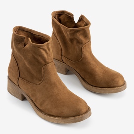 Botas Orva de salto baixo de camelo marrom 1