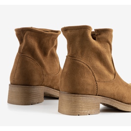 Botas Orva de salto baixo de camelo marrom 2