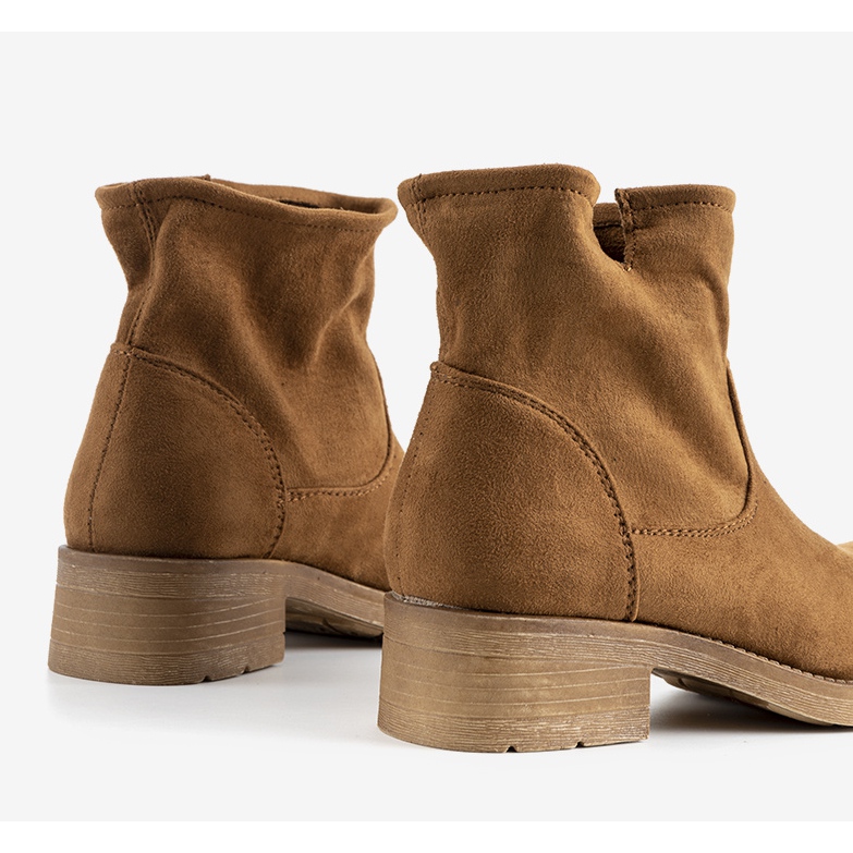 Botas Orva de salto baixo de camelo marrom 2