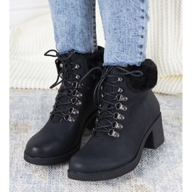 Botas de pele Loiselle pretas preto 1