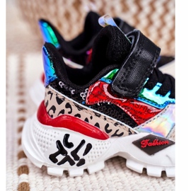 FRROCK Calçados infantis esportivos com velcro preto Be Happy bege vermelho azul 3