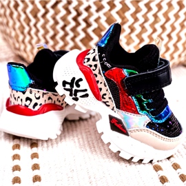 FRROCK Calçados infantis esportivos com velcro preto Be Happy bege vermelho azul 2