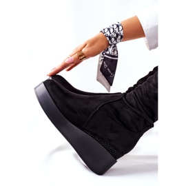 S.Barski Botas de camurça cunha S. Barski Preto Celina 1