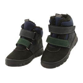 Botas de meninos com uma membrana impermeável Mazurek 1360 Black and Navy Blue preto 2