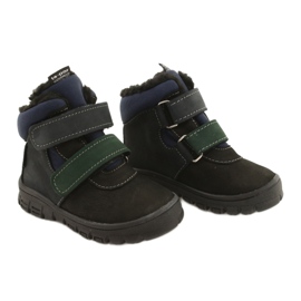 Botas de meninos com uma membrana impermeável Mazurek 1360 Black and Navy Blue preto 5