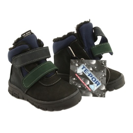 Botas de meninos com uma membrana impermeável Mazurek 1360 Black and Navy Blue preto 7