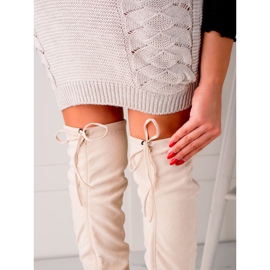 Seastar Botas altas de camurça alta na coxa bege 1